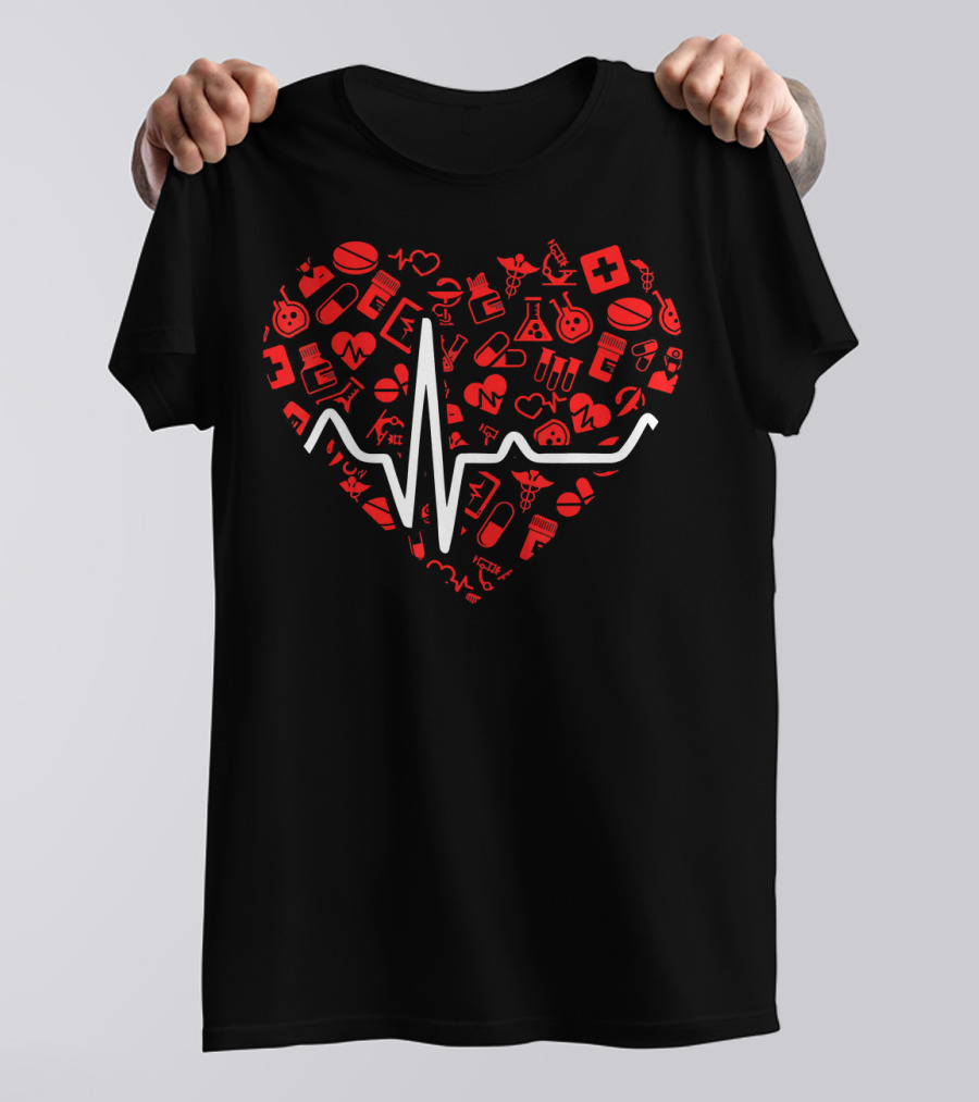DNP Doctor Of Nursing Practice Heart RN Nursing Symbols Cardiogram T-Shirt