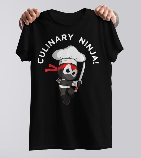 Culinary Ninja Chef With Martial Arts Cooking Skills T-Shirt