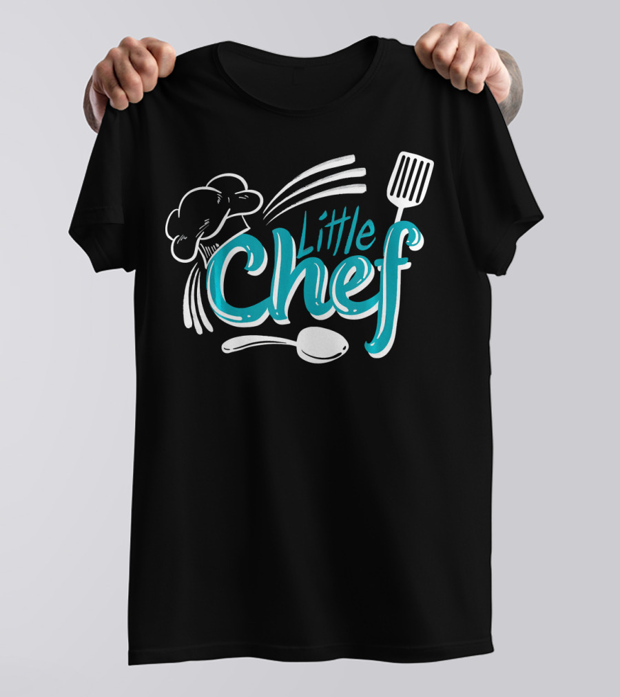 Little Chef Hat Spatula Spoon Funny Cooking Children T-Shirt