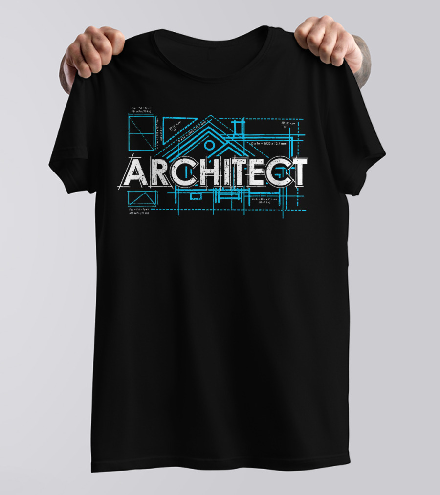 Architect Engineer Architecture Real Estate Blueprint T-Shirt