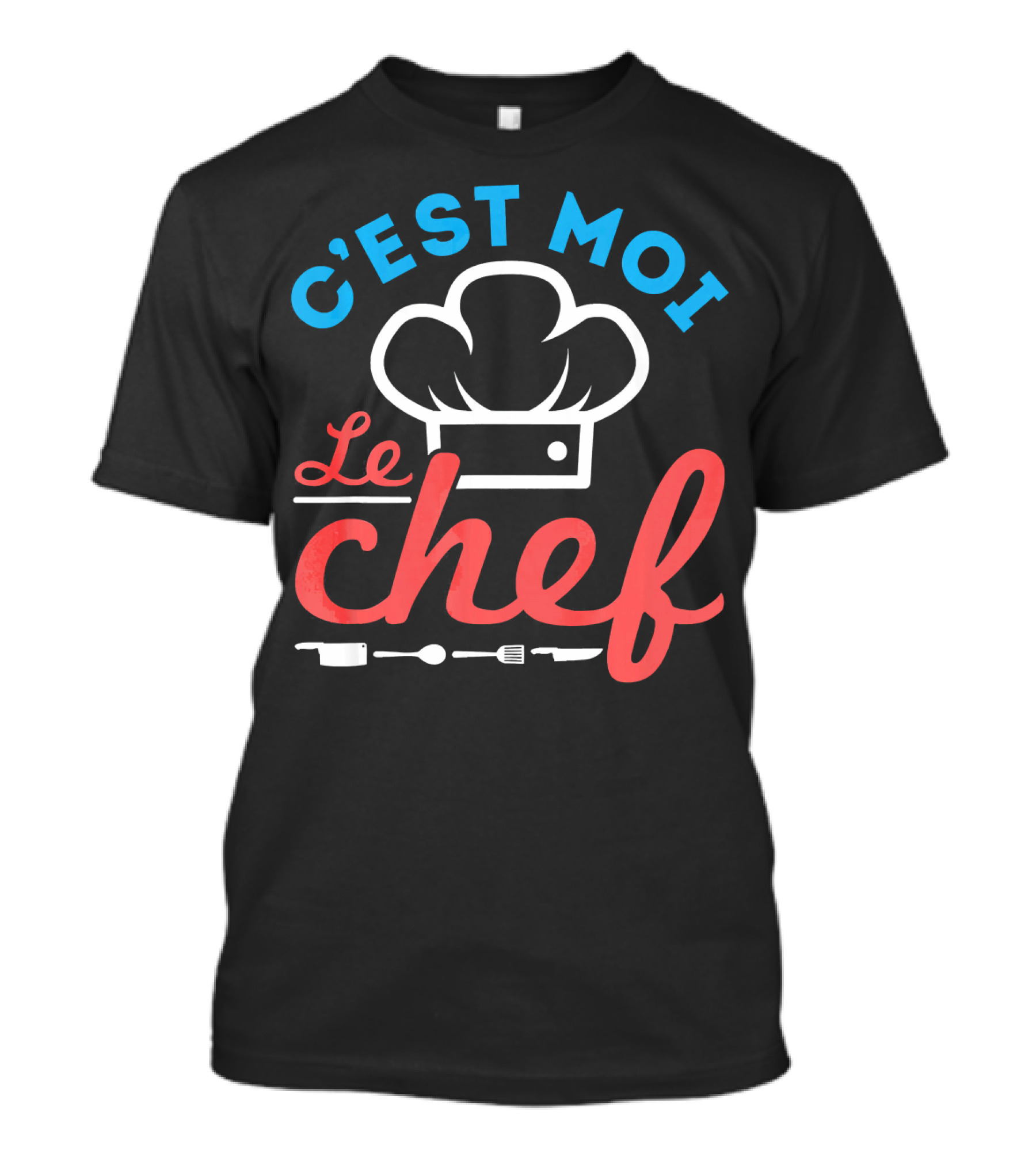 Cest Moi Le Chef French Cook Hat With Utensils T-Shirt