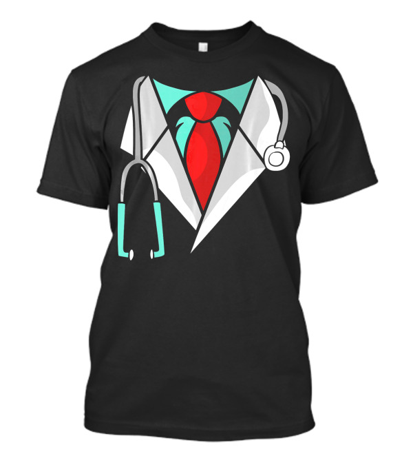 Doctor Costume Stethoscope Red Tie T-Shirt