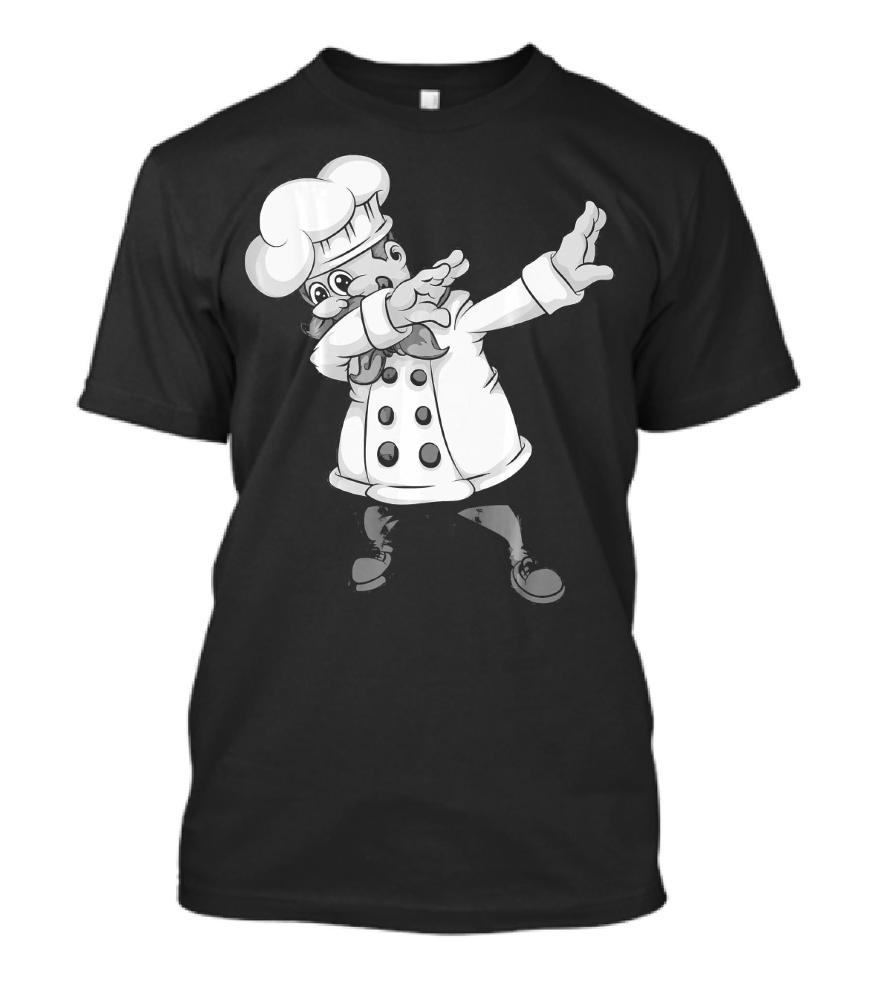 Cute Dabbing Chef Funny Dab Dance Pastr Chef Hat Cartoon T-Shirt