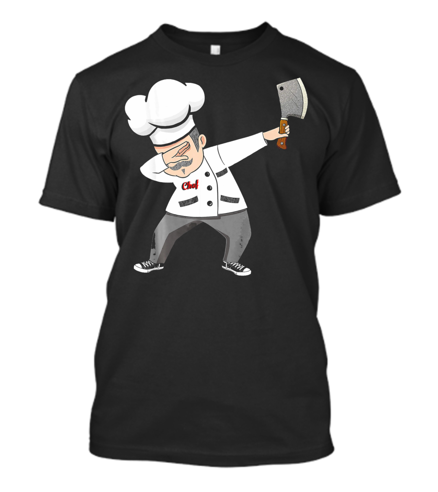 Funny Dabbing Chef With Cleaver Culinary Dab Chef T-Shirt