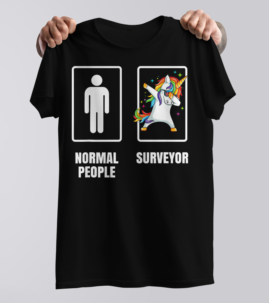 Normal People Surveyor Dabbing Unicorn T-Shirt