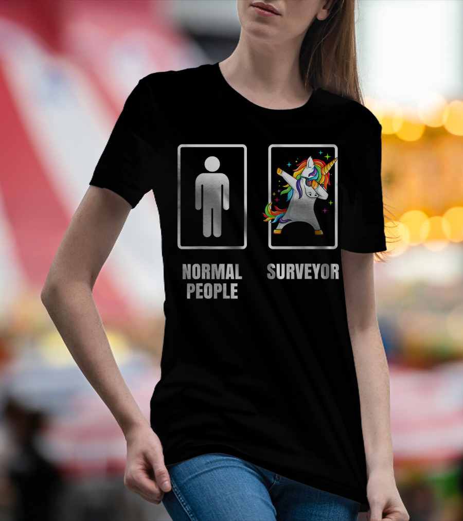 Normal People Surveyor Dabbing Unicorn T-Shirt