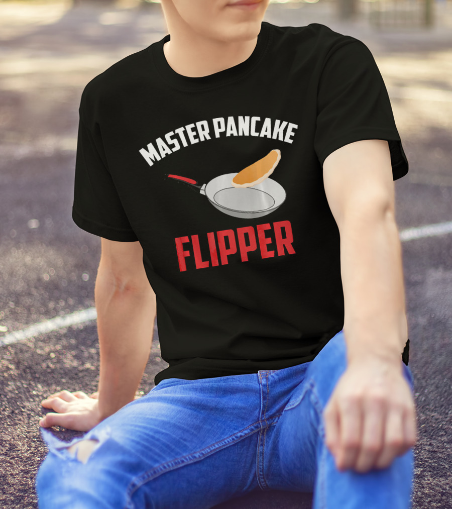 Master Pancake Flipper Funny Pan Cooking T-Shirt
