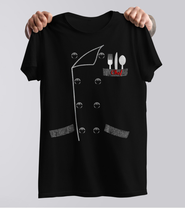 Cool Chef Cook Uniform DIY Halloween Party Costume T-Shirt