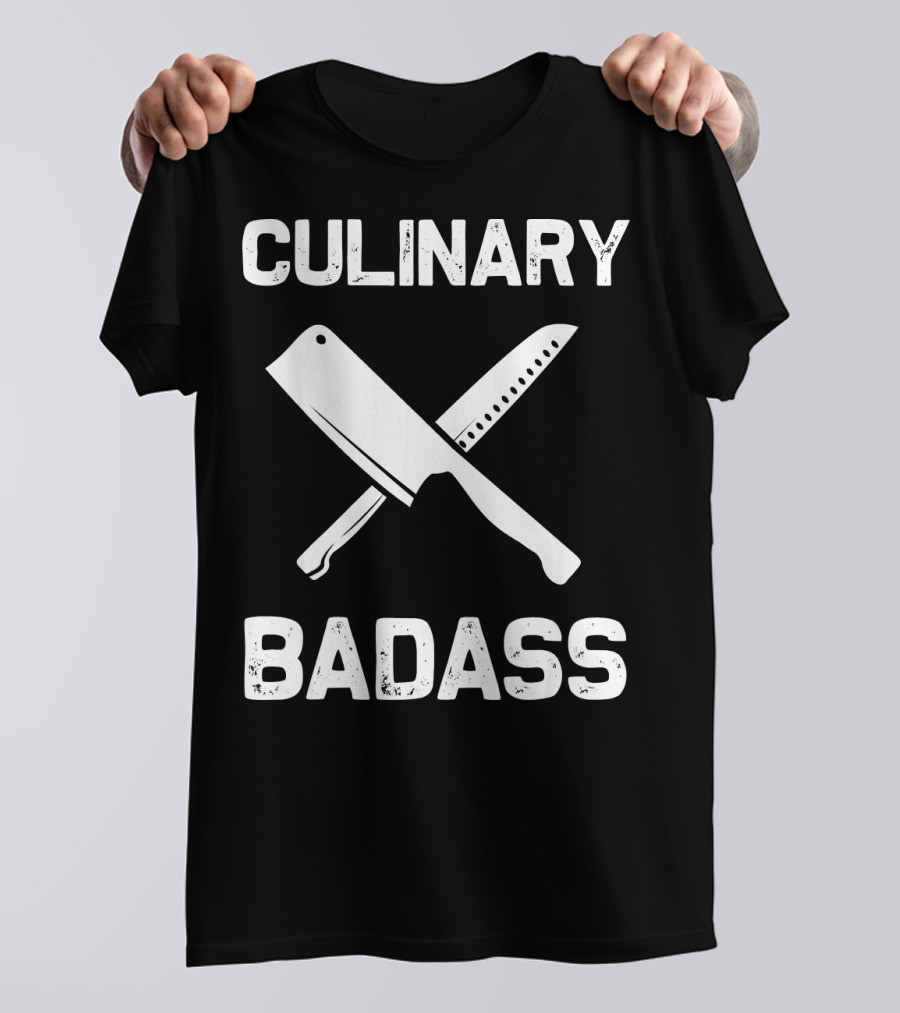 Culinary Badass Chef With Crossed Knives T-Shirt