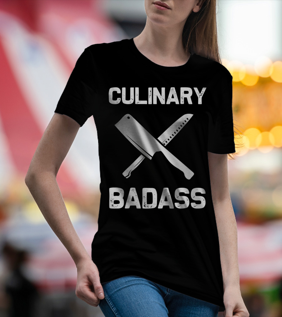 Culinary Badass Chef With Crossed Knives T-Shirt