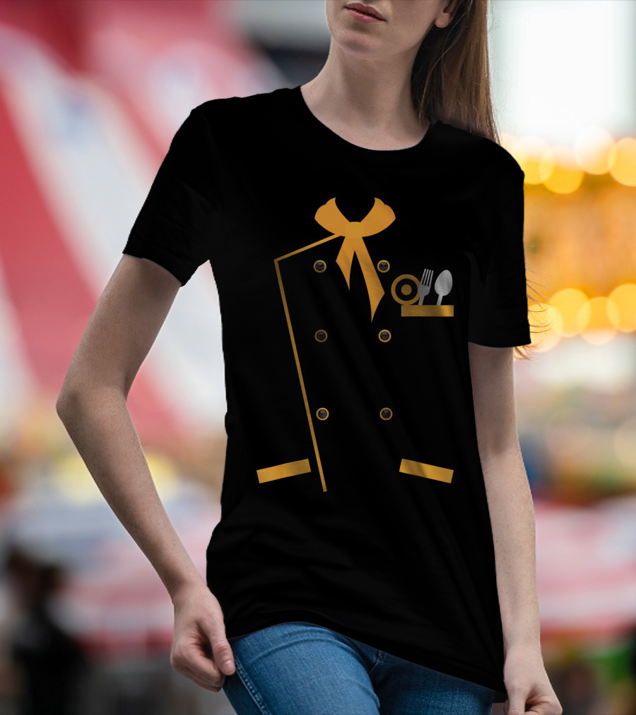 Chef Cook Uniform Design With Funny Foodie Elements T-Shirt