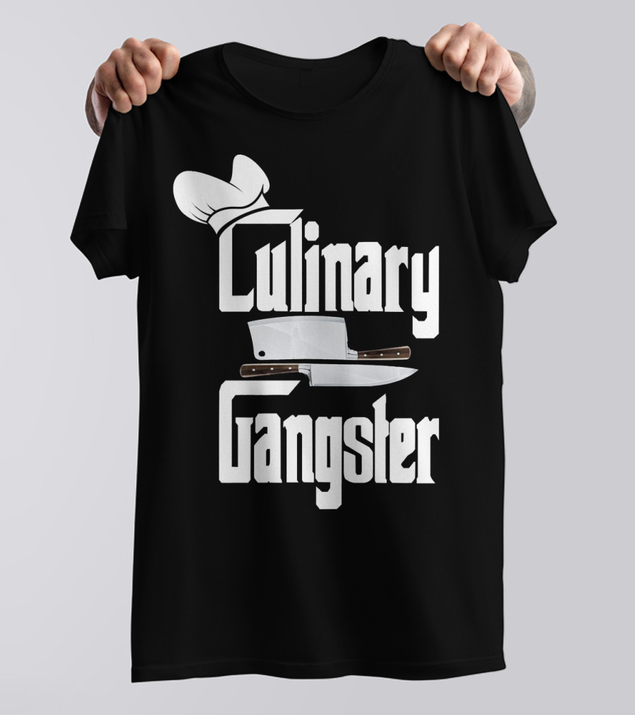 Culinary Gangster Chef Knives And Hat T-Shirt