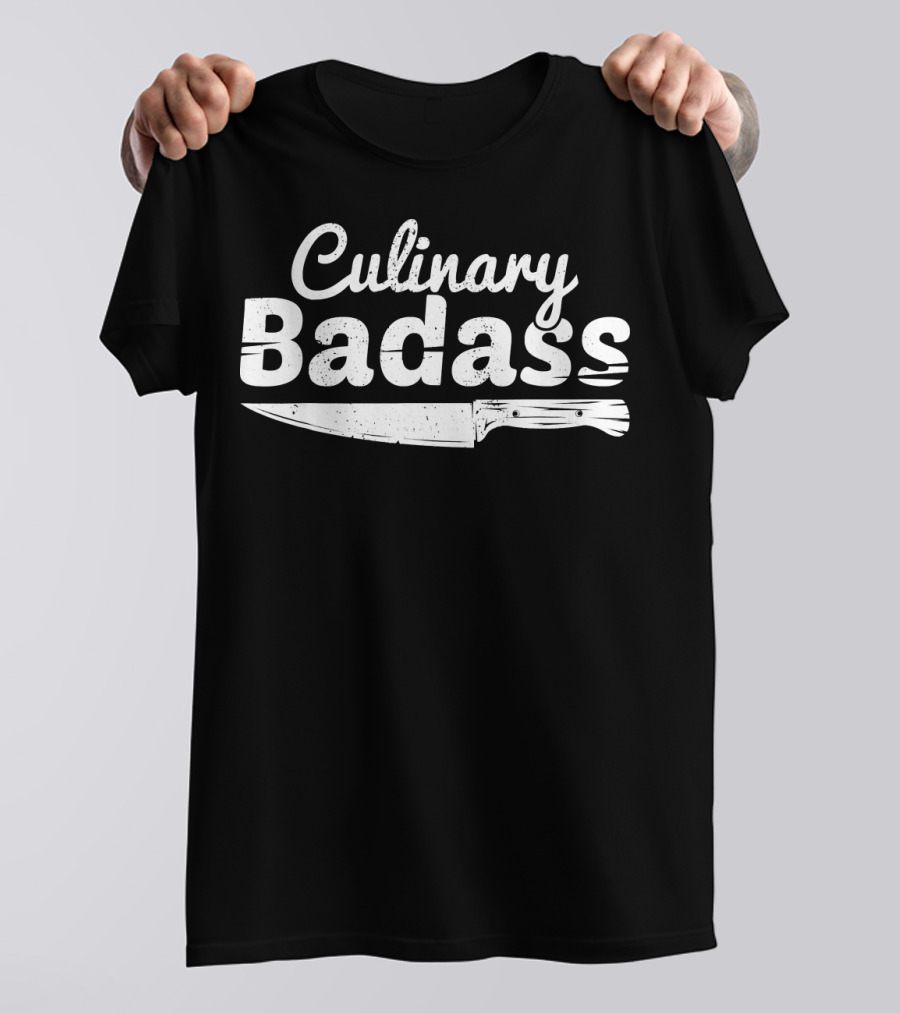 Culinary Badass Chef Cooking School Knife T-Shirt