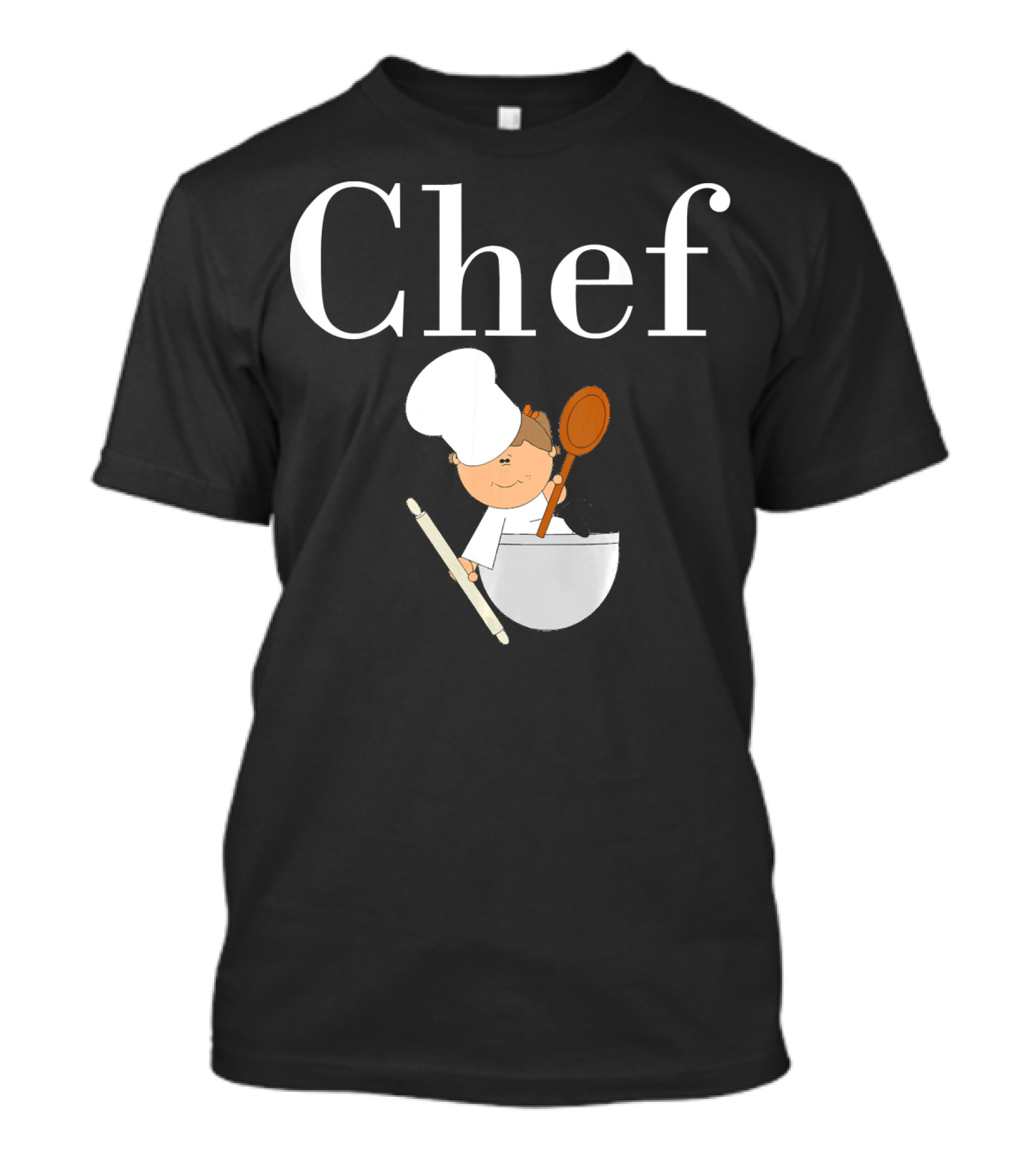 Chef Holding Rolling Pin And Spoon T-Shirt