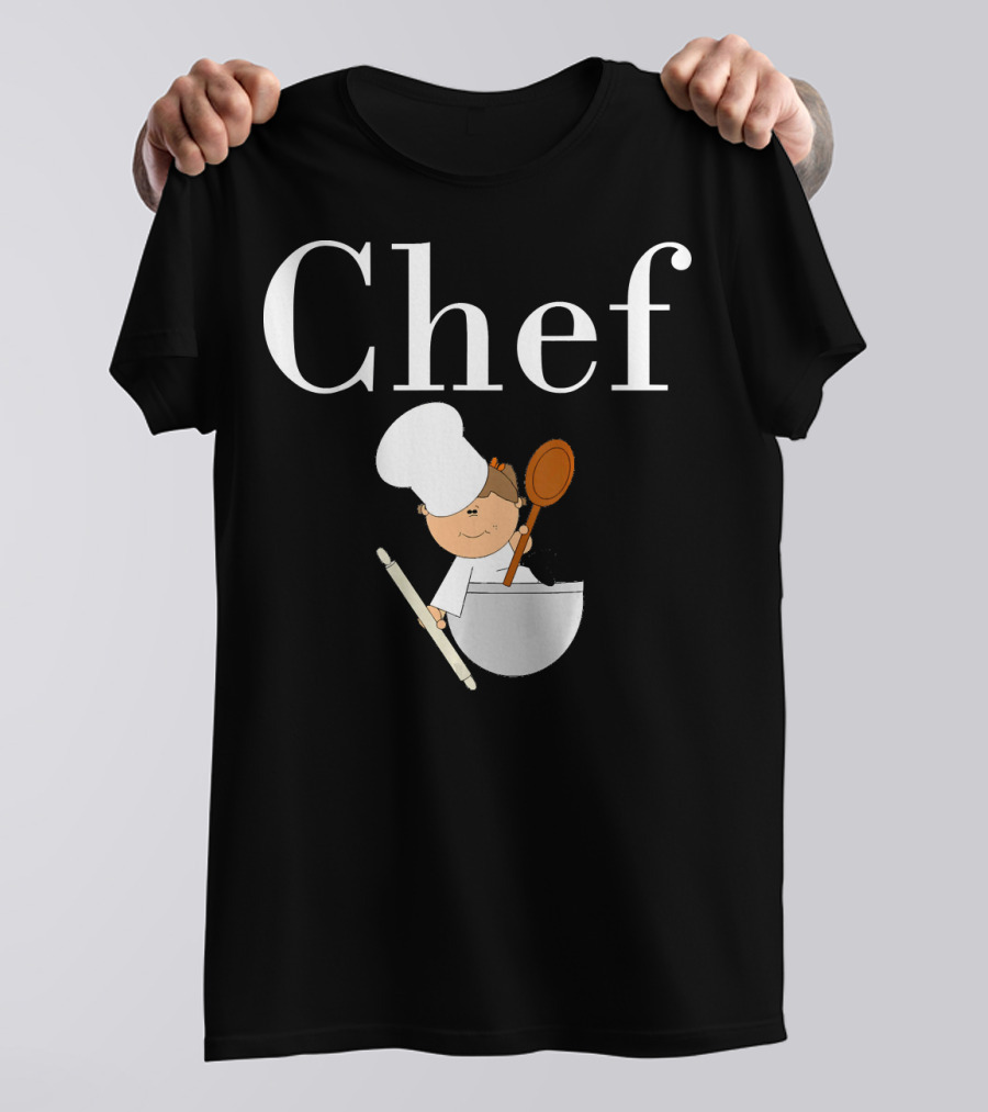 Chef Holding Rolling Pin And Spoon T-Shirt