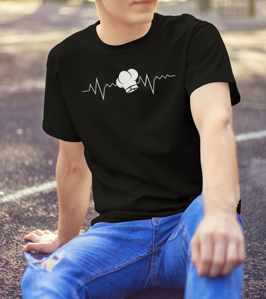 Heartbeat Cooking Chef Hat T-Shirt