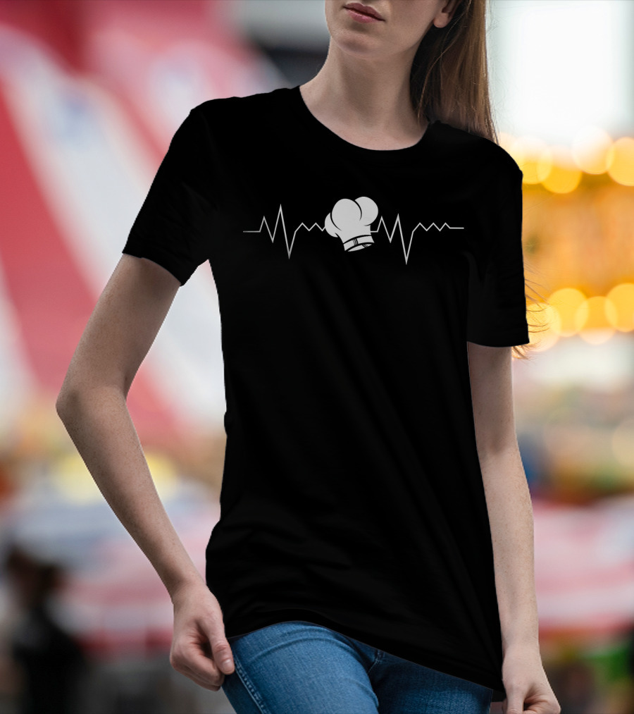 Heartbeat Cooking Chef Hat T-Shirt