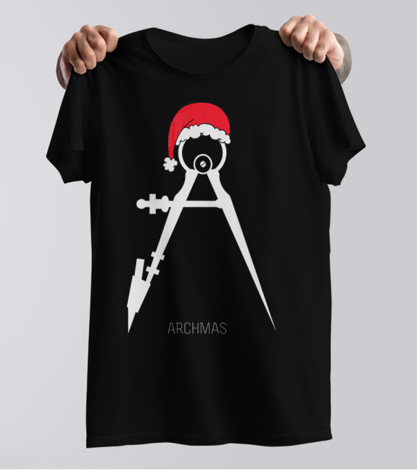 Archmas Christmas Architects Architecture Santa Hat T-Shirt