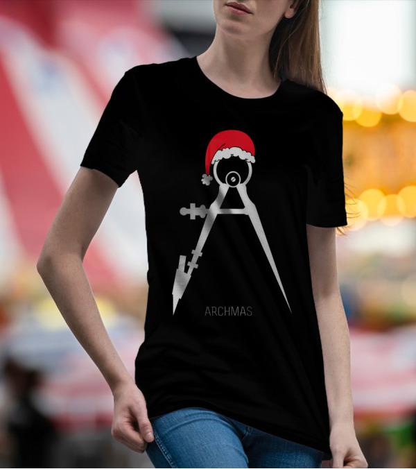 Archmas Christmas Architects Architecture Santa Hat T-Shirt