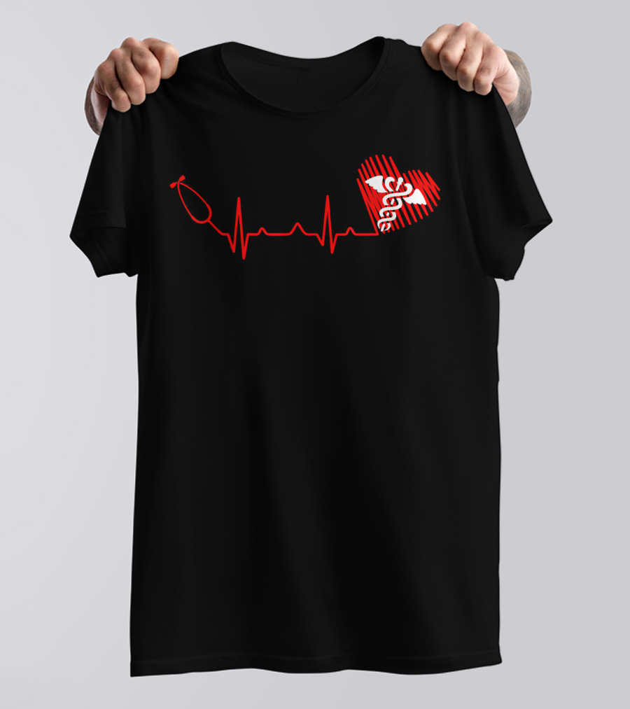 DNP Doctor Of Nursing Practice Beat RN Heartbeat Caduceus T-Shirt