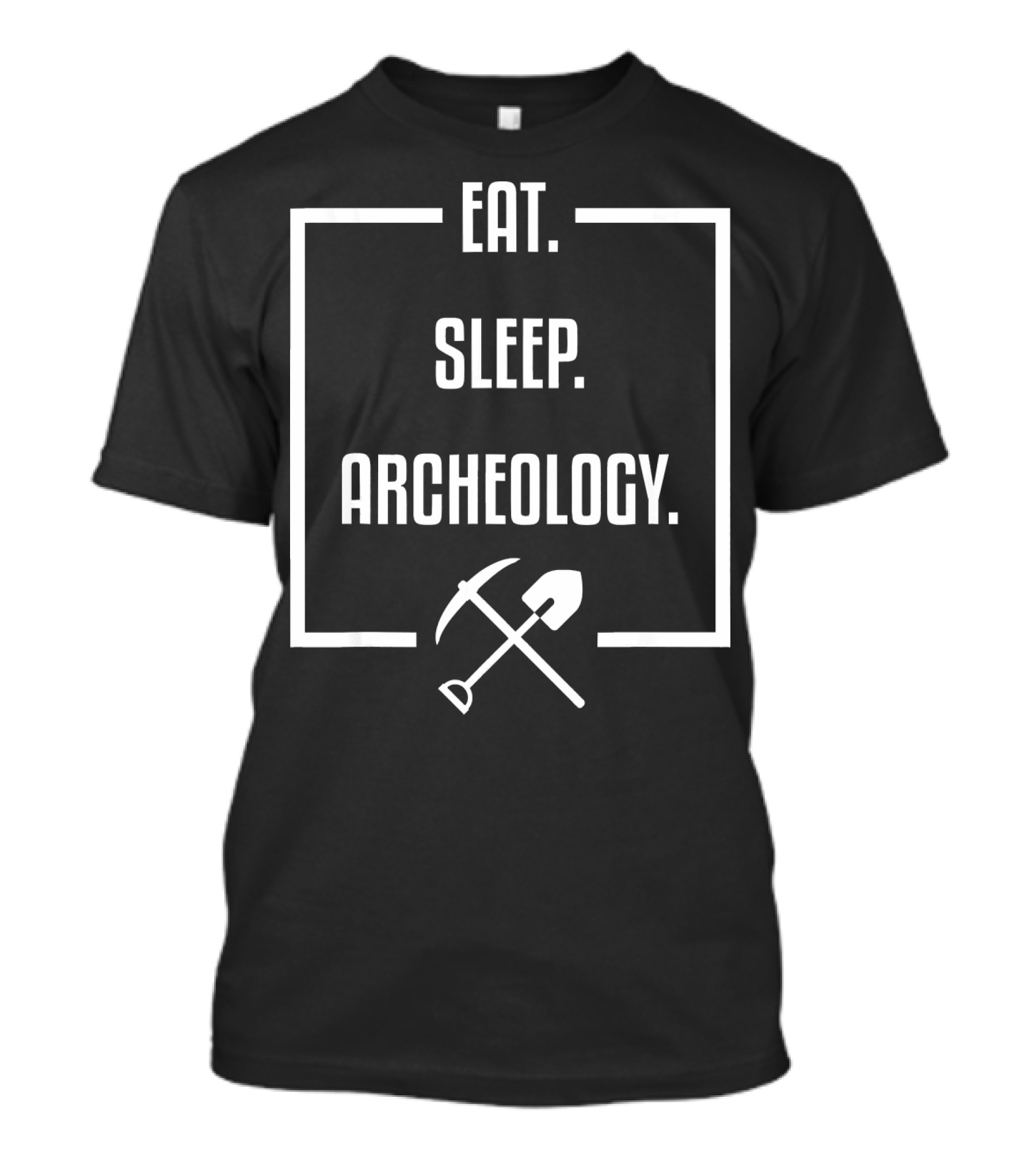 Eat Sleep Archeology With Shovel And Pickaxe Icons T-Shirt
