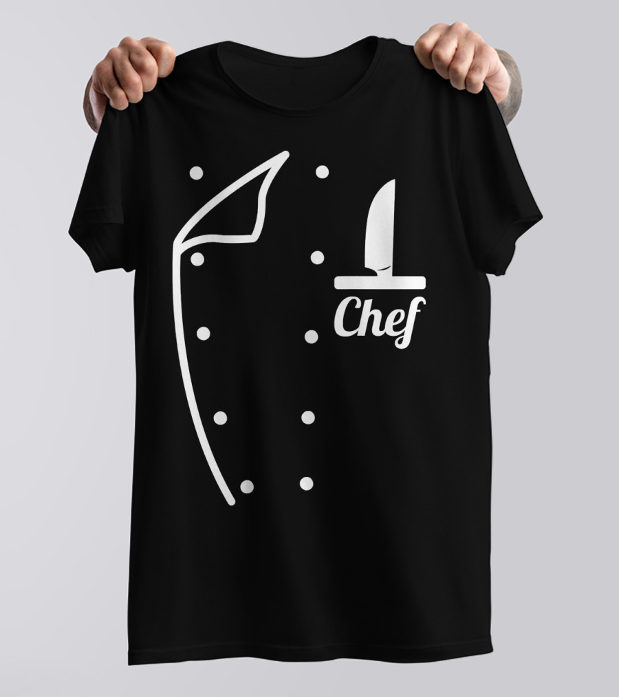 Funny Chef Uniform Faux Knife Chef T-Shirt