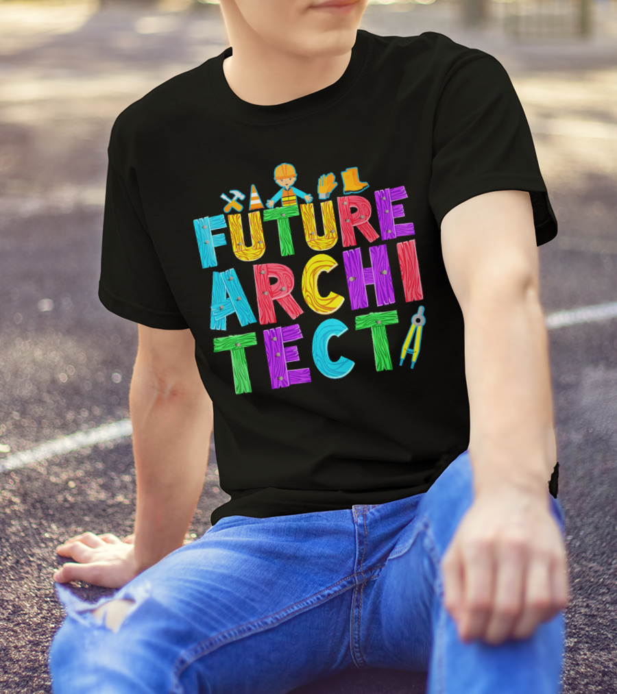 FUTURE ARCHITECT Tools Helmet And Boots T-Shirt
