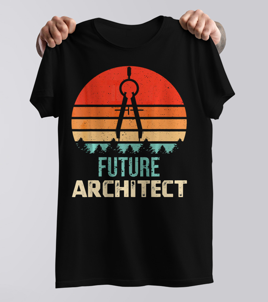 Future Architect Vintage Compass Sunset T-Shirt