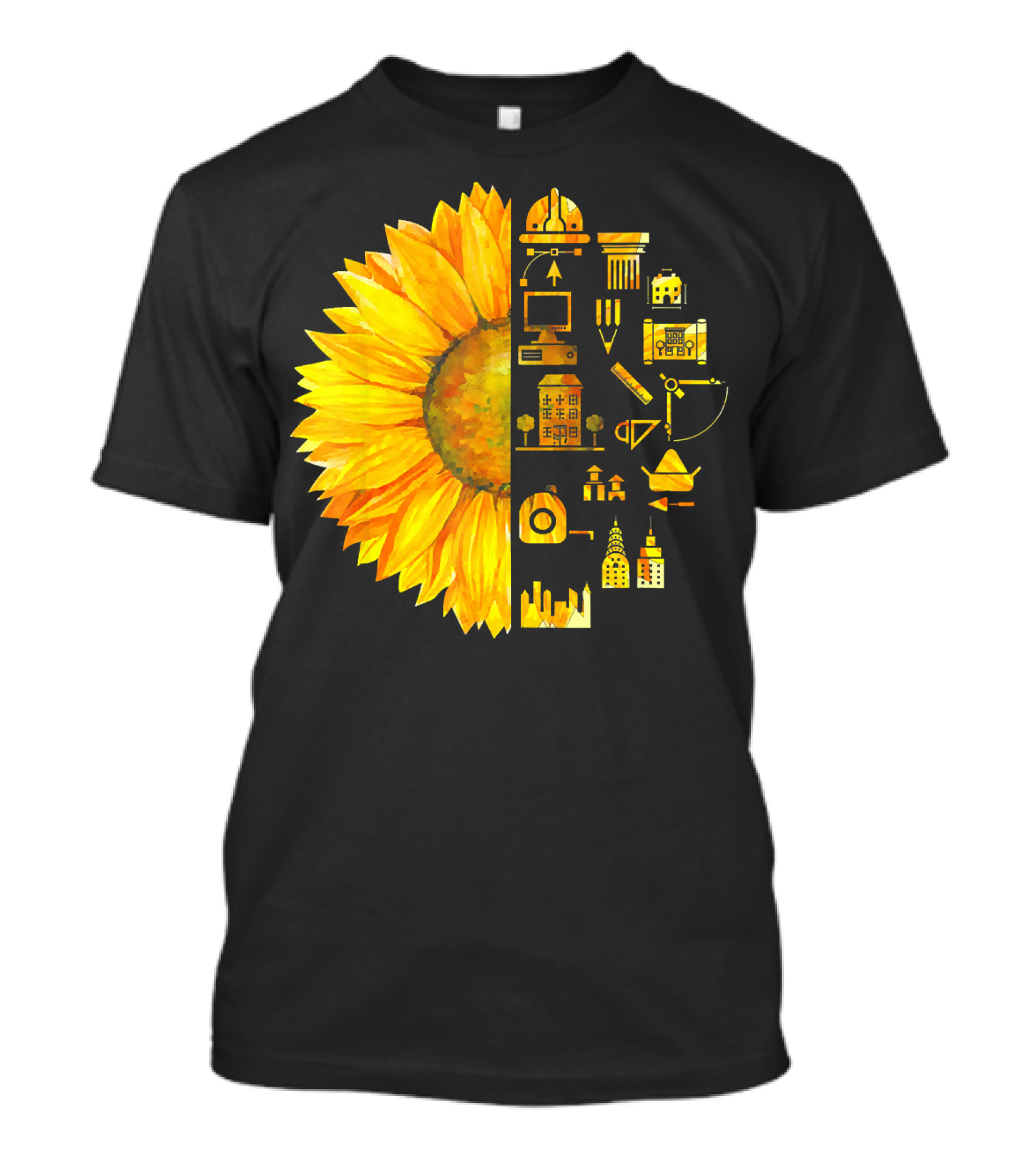 Sunflower Architect Icons Fusion T-Shirt