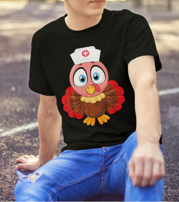 Funny Thanksgiving Turkey Nurse Doctor T-Shirt