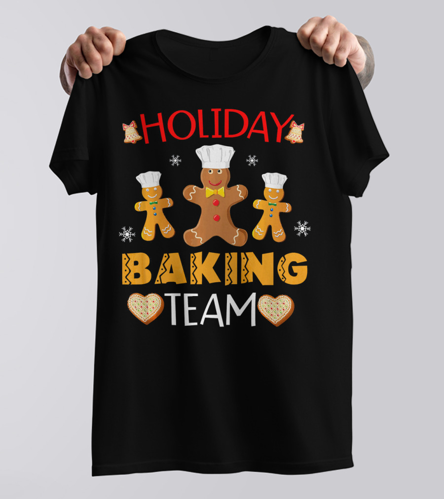 Holiday Baking Team Funny Chef Ging Gingerbread Cookies T-Shirt