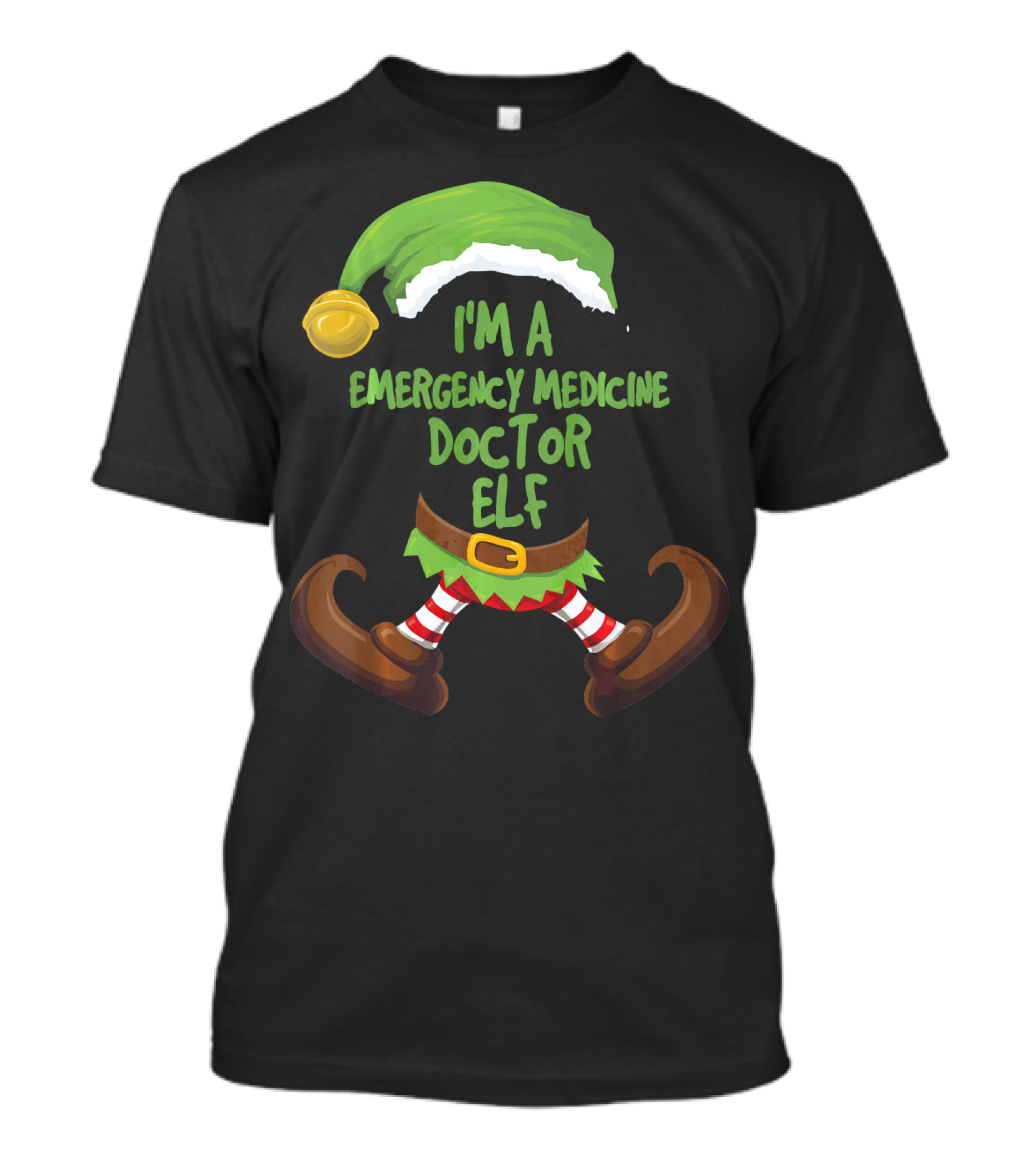 I'm A Emergency Medicine Doctor Elf Festive Attire T-Shirt