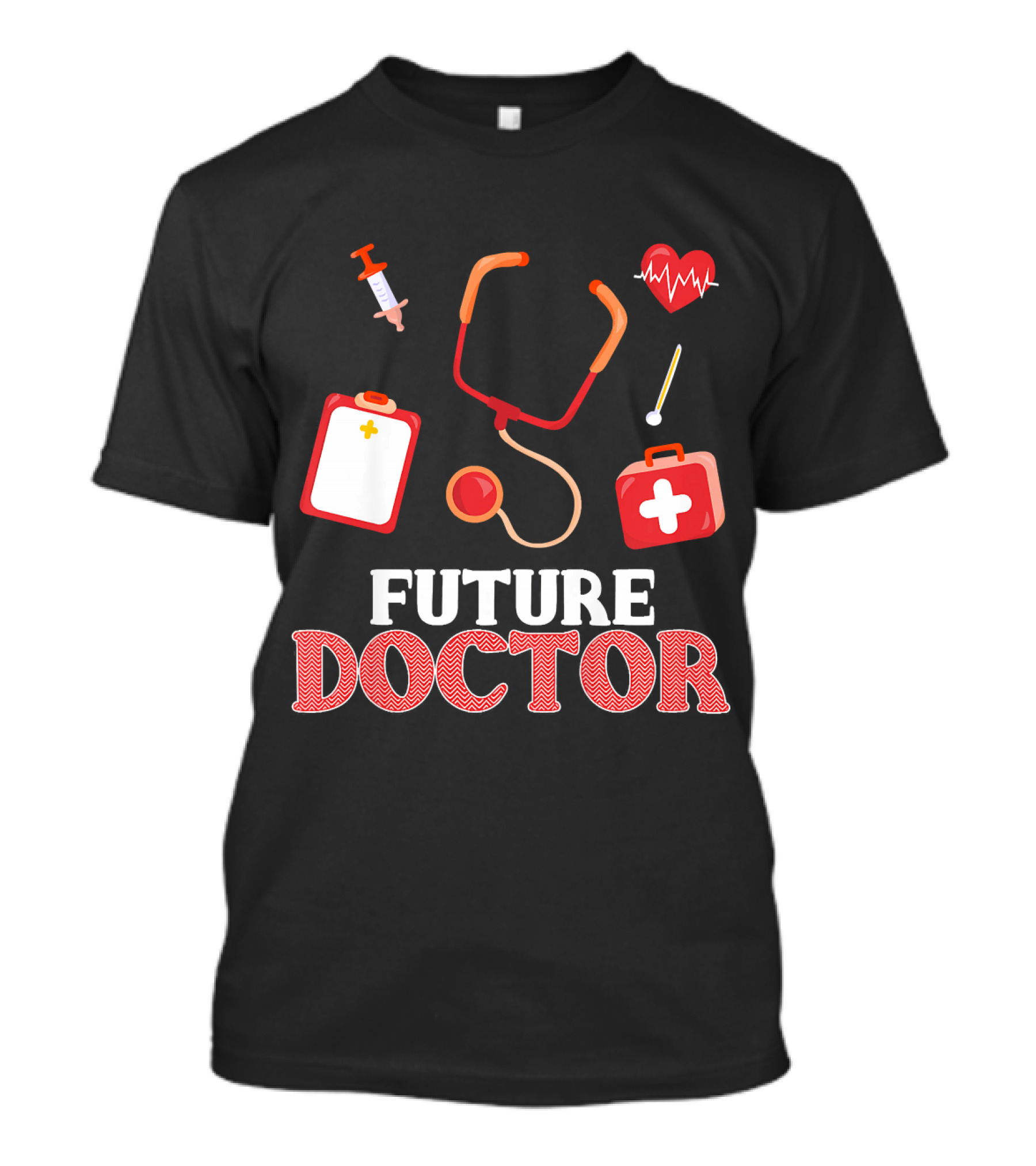Future Doctor Kids Stethoscope Heart Syringe Medical Kit T-Shirt