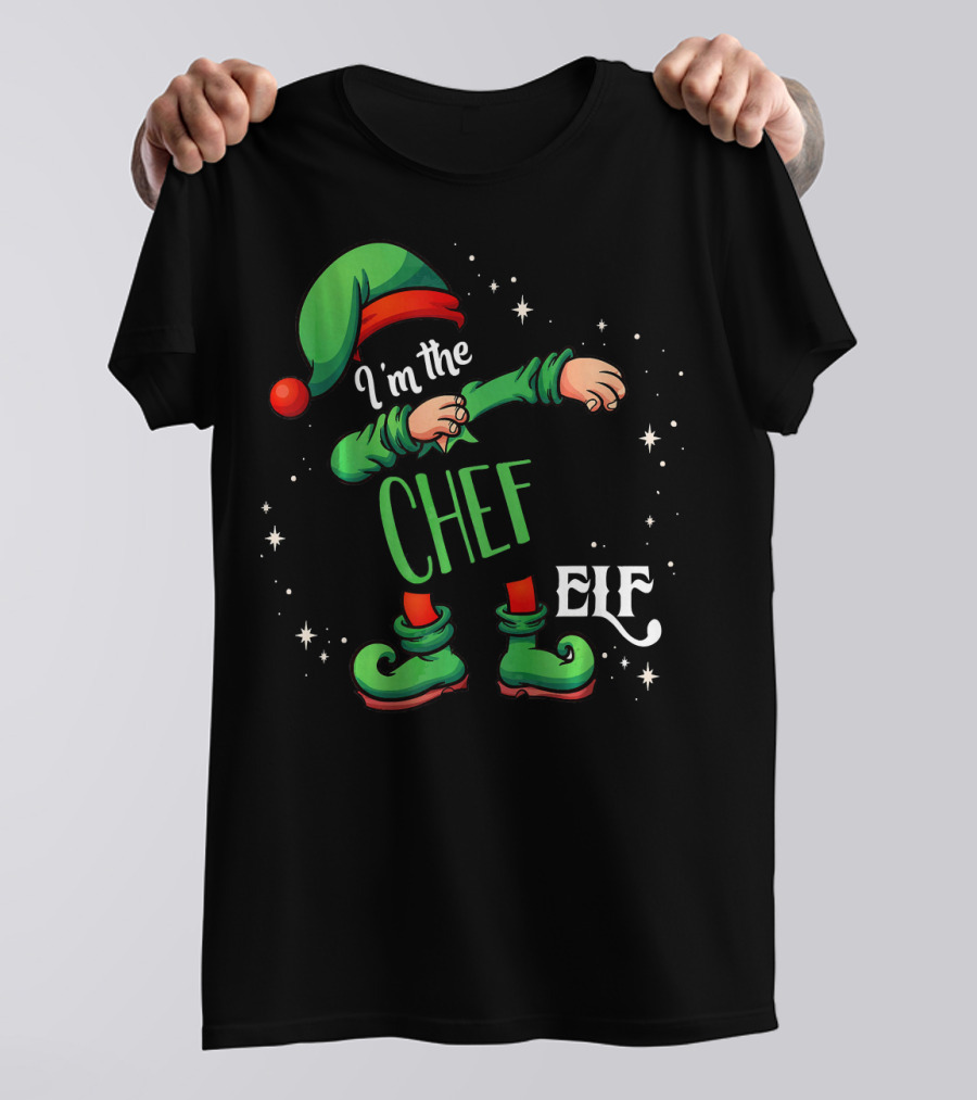 I'm The Chef Elf Christmas Dabbing Dance Outfit Decor T-Shirt