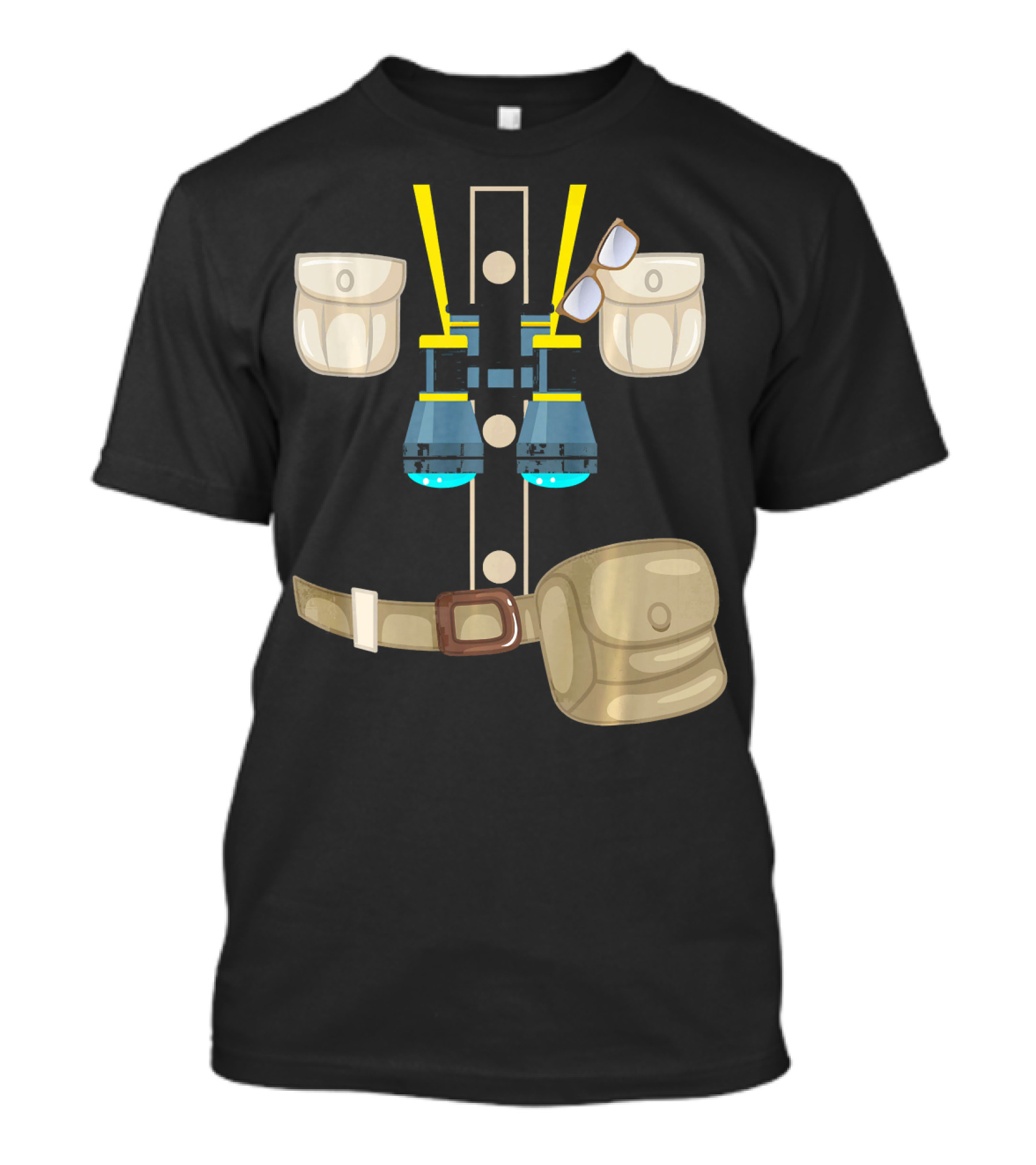 Halloween Costume Zoo Keeper Safari With Binoculars And Gear T-Shirt