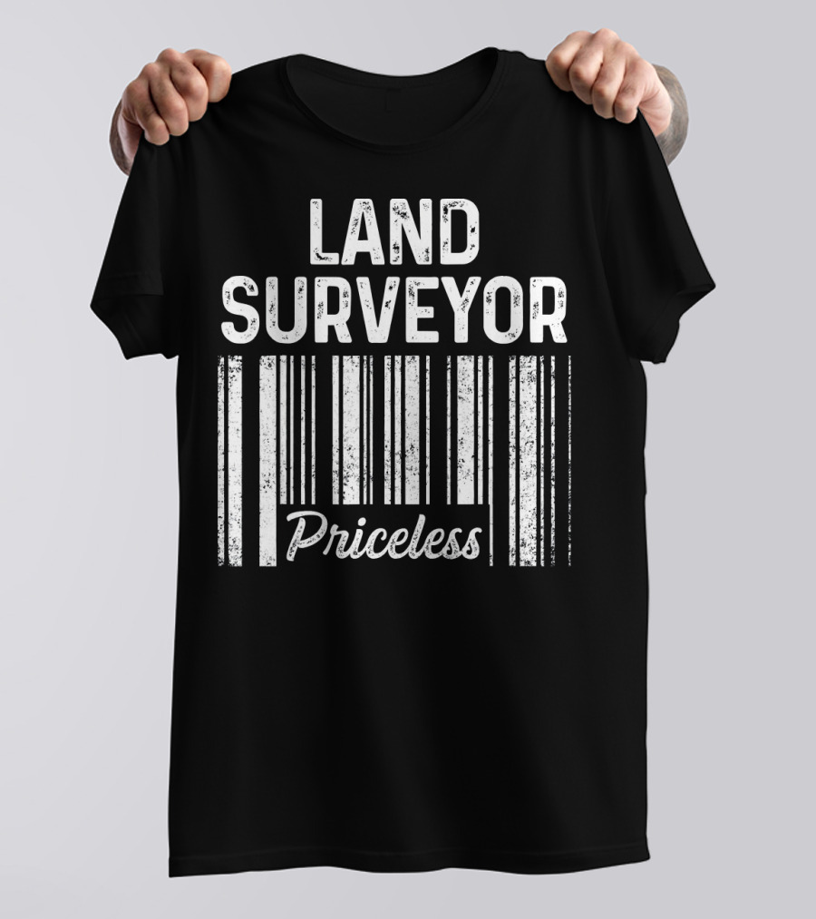 Land Surveyor Priceless Barcode T-Shirt