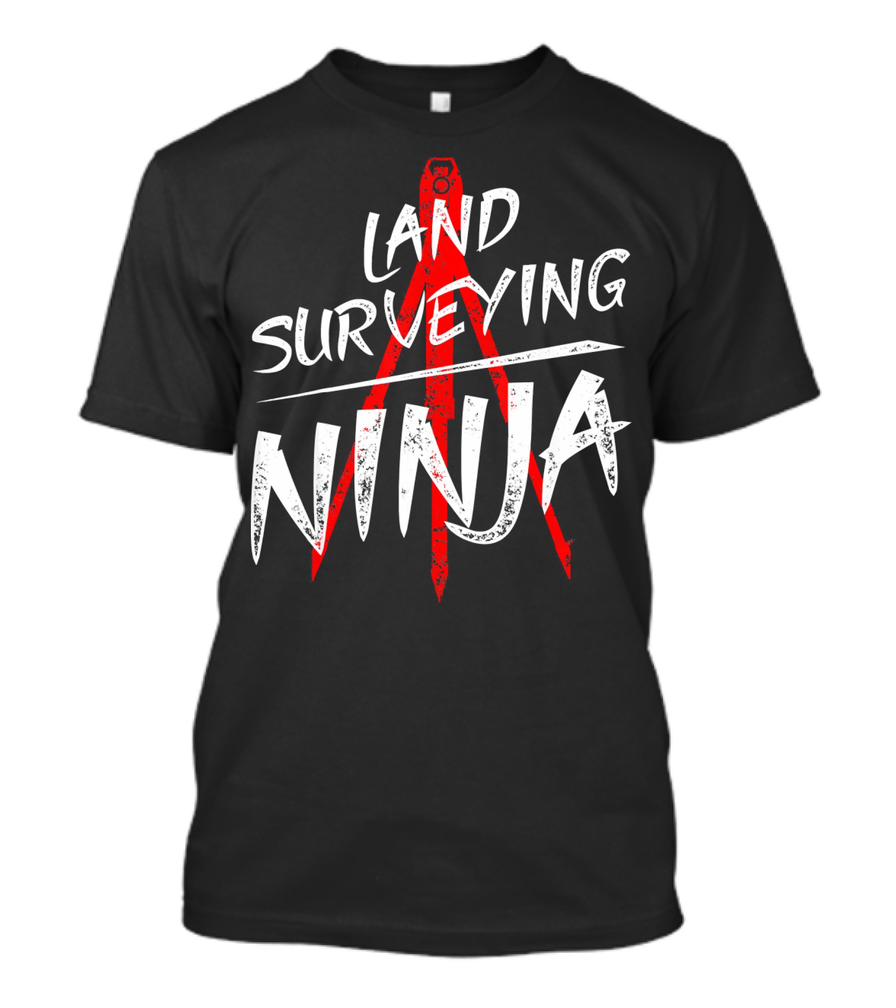 Land Surveying Ninja Compass-Inspired Funny Surveyor T-Shirt