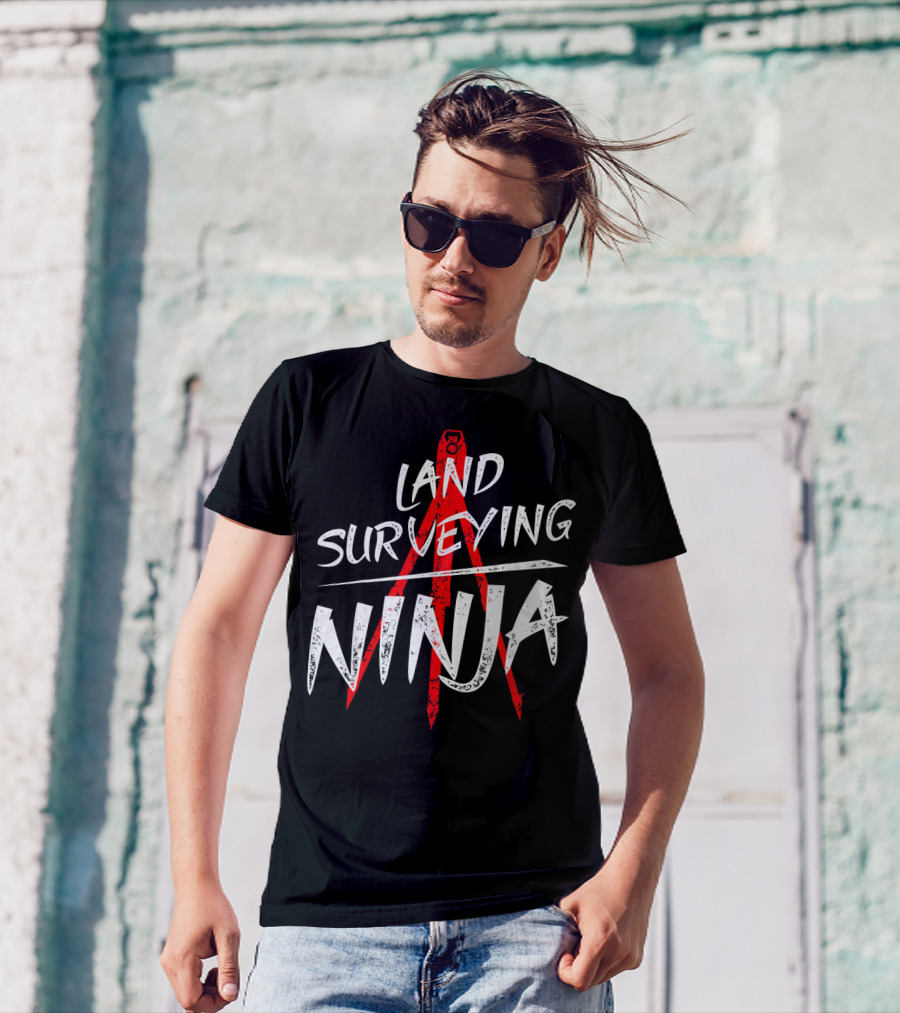 Land Surveying Ninja Compass-Inspired Funny Surveyor T-Shirt