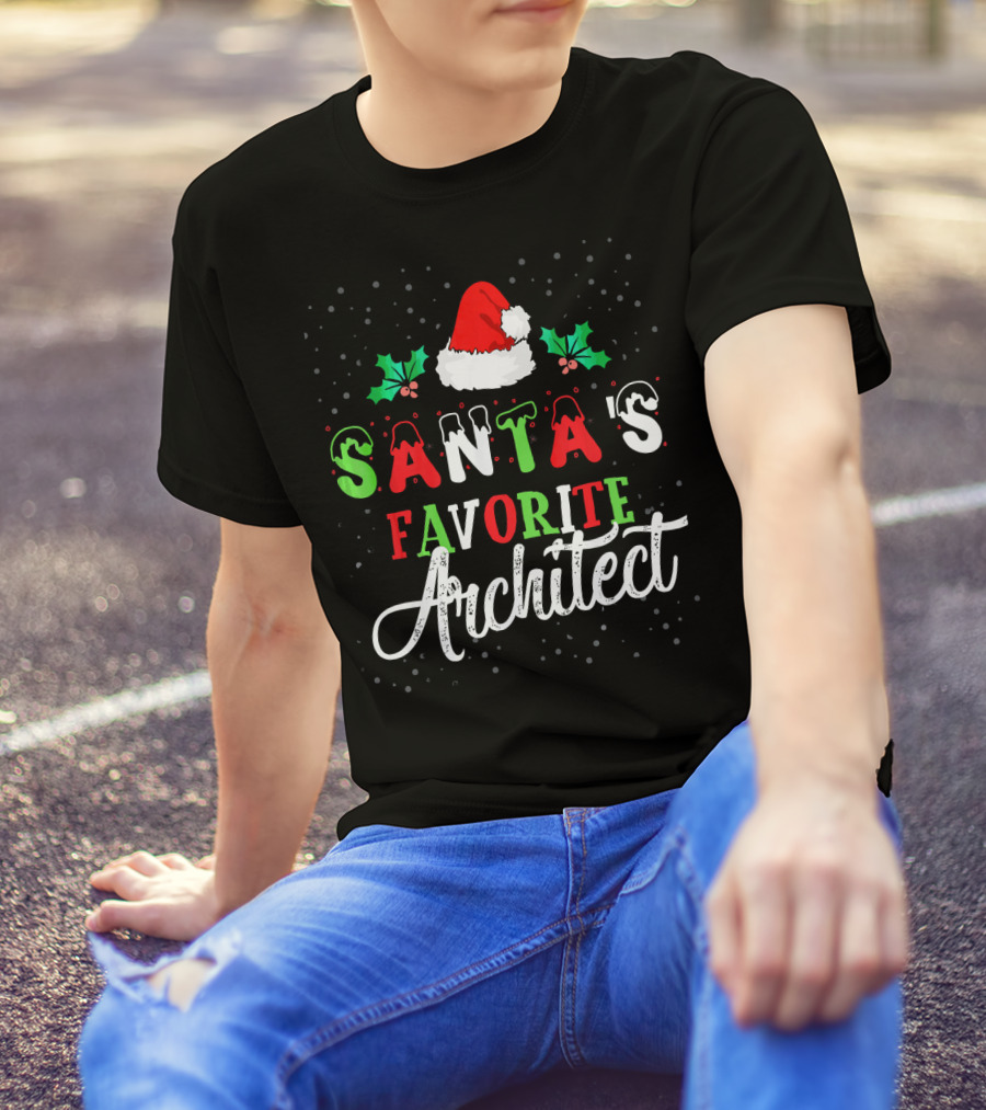 Santa's Favorite Architect Christmas T-Shirt