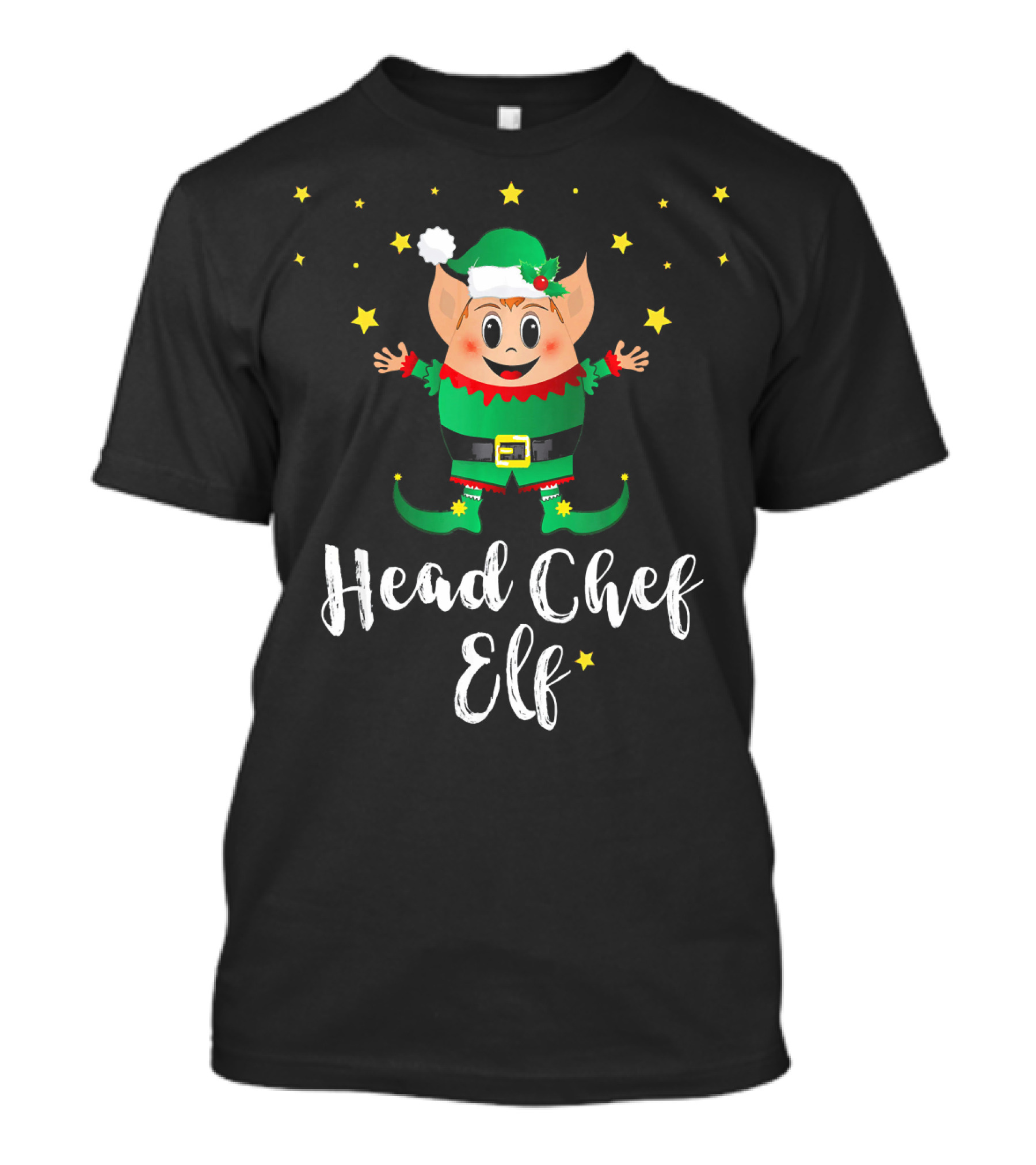 Head Chef Elf Christmas Xmas Elves T-Shirt