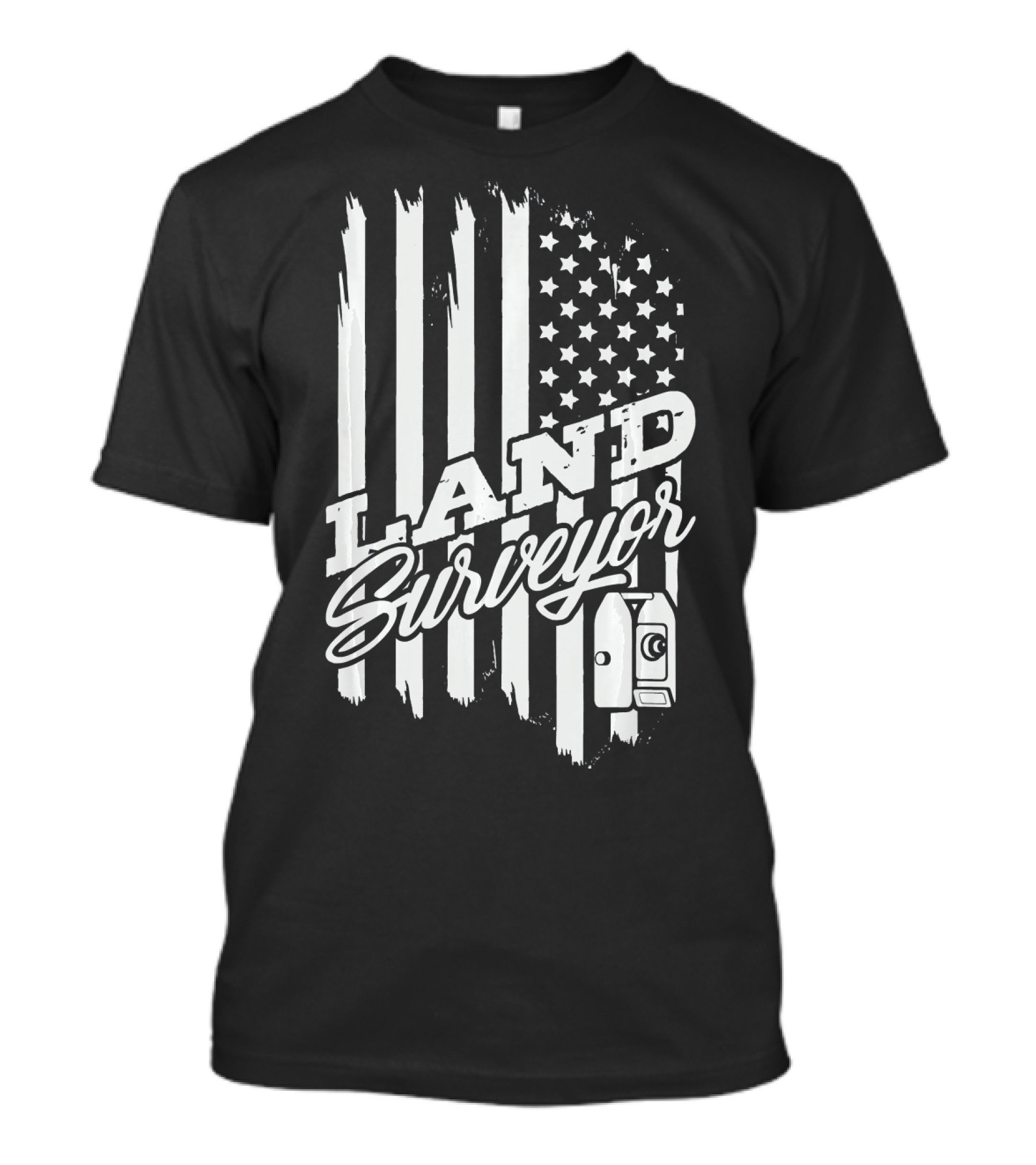 Land Surveyor US Flag American USA T-Shirt