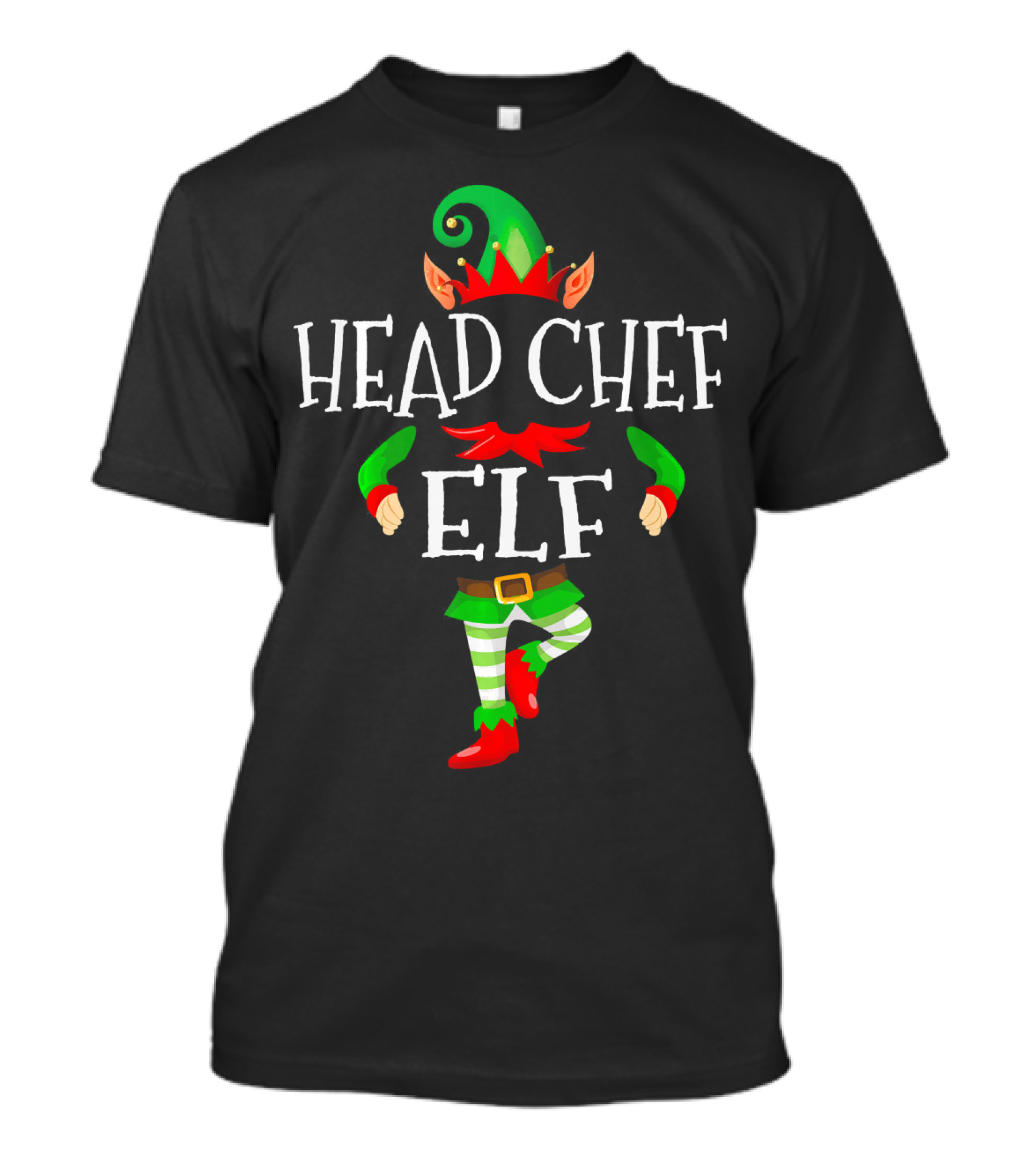 Head Chef Elf Family Matching Group Christmas Holiday T-Shirt