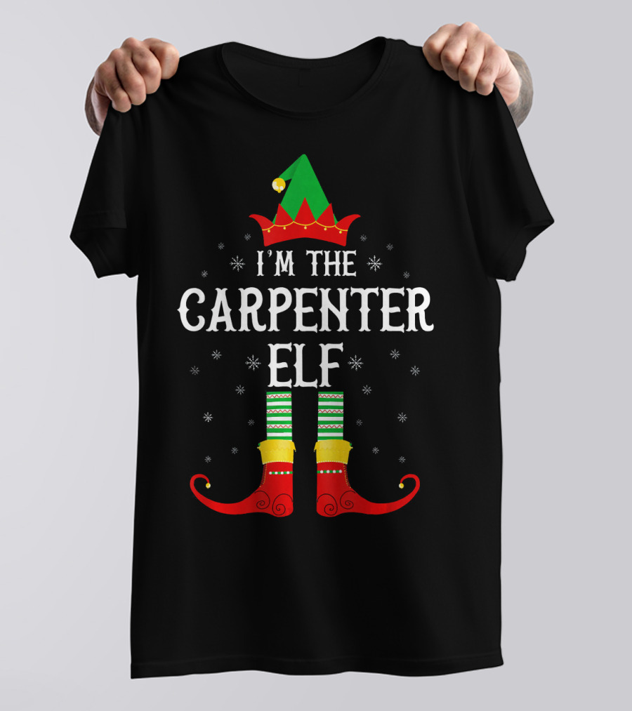 I'm The Carpenter Elf Family Group Christmas Holiday Pajama Matching T-Shirt