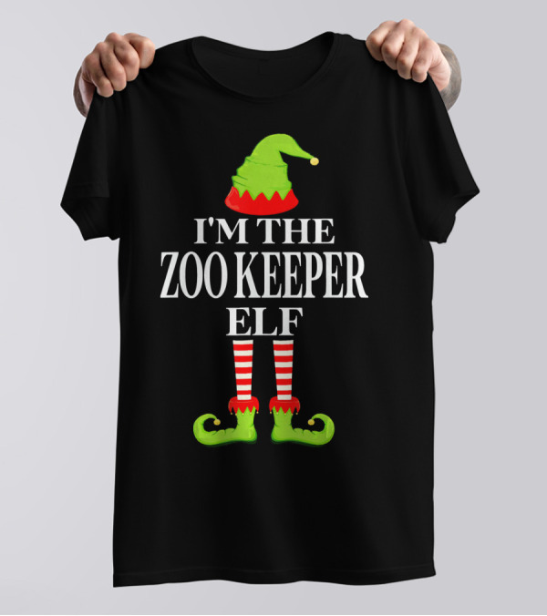 I'M THE ZOO KEEPER ELF Group Matching Fam T-Shirt