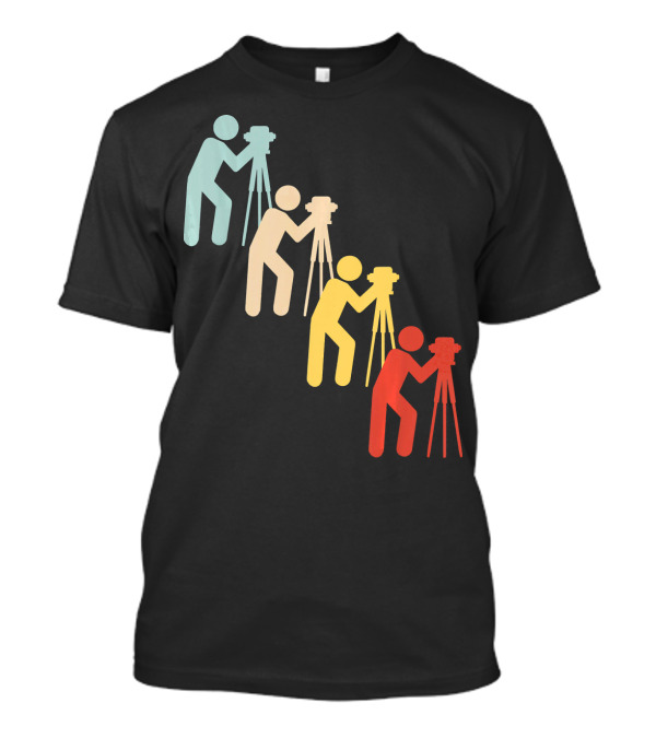 Land Surveying Retro Job Funny Surveyor Vintage Colorful T-Shirt