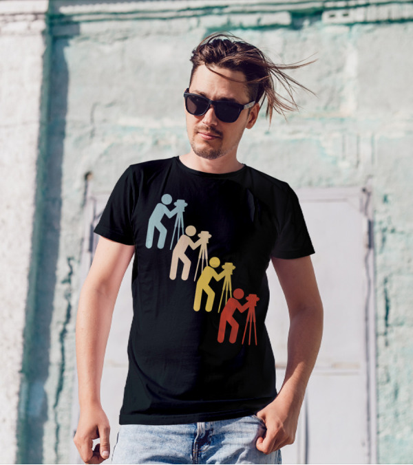 Land Surveying Retro Job Funny Surveyor Vintage Colorful T-Shirt