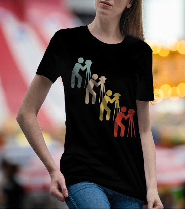 Land Surveying Retro Job Funny Surveyor Vintage Colorful T-Shirt