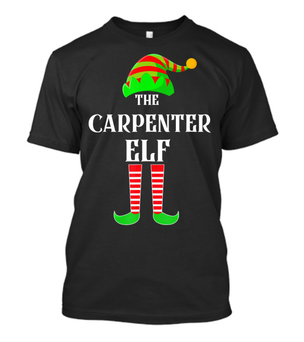 The Carpenter Elf Family Matching Cos Striped Hat And Shoes T-Shirt