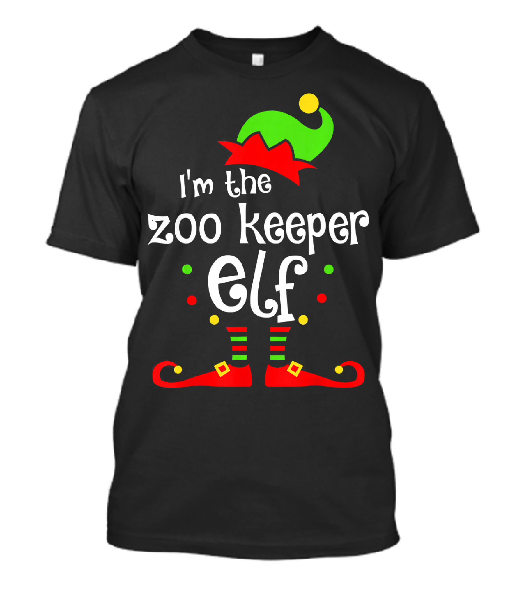 I'm The Zoo Keeper Elf Xmas Family Friend Festive Holiday Cheer T-Shirt