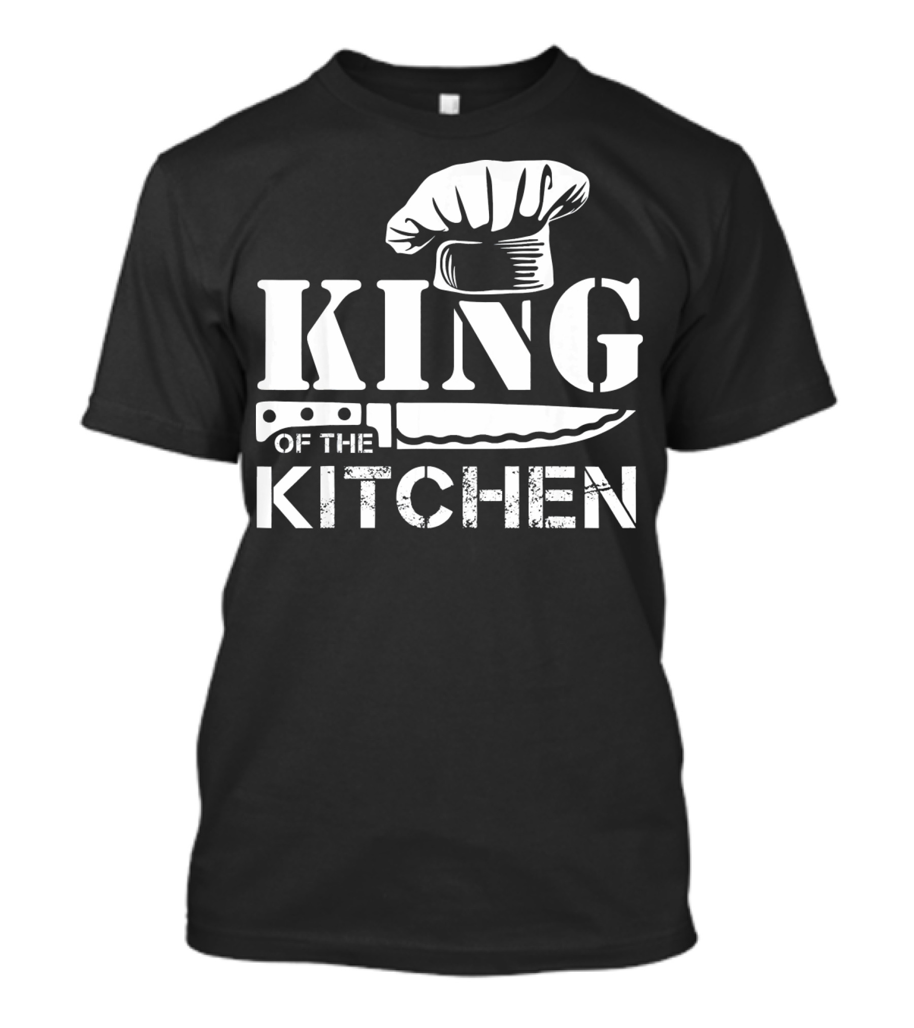 King Of The Kitchen Chef Hat And Knife Cooking Humor T-Shirt